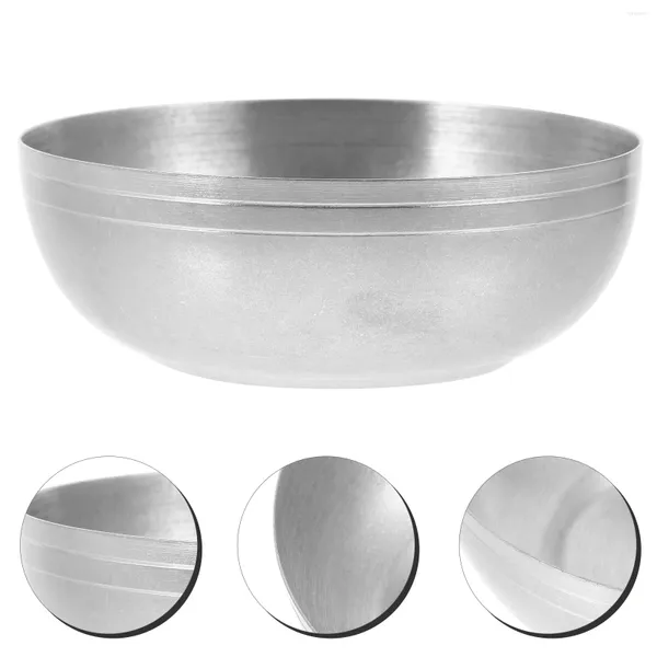 Tigelas de aço inoxidável tigela de arroz cozinha essencial grande casa pequena mistura de metal organizador de armazenamento pote doméstico