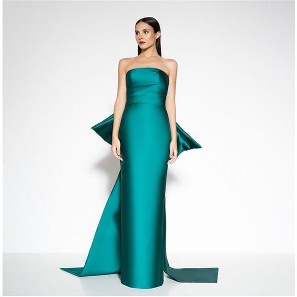 Luxo longo vestidos de noite de baile para as mulheres 2023 elegante caçador verde cetim festa formal lindo anfitrião princesa vestido sem alças