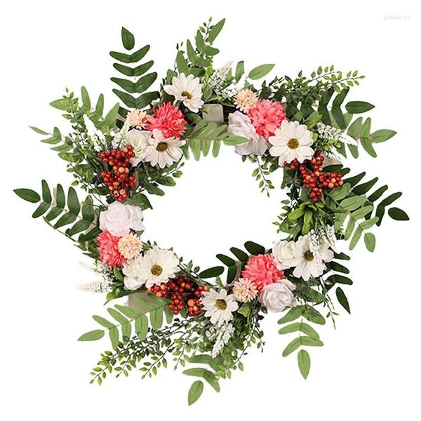 Flores decorativas grinaldas para decoração da porta da frente Uso a longo prazo Wralt Welcome Sign Sign Wall Janela Party Decoration