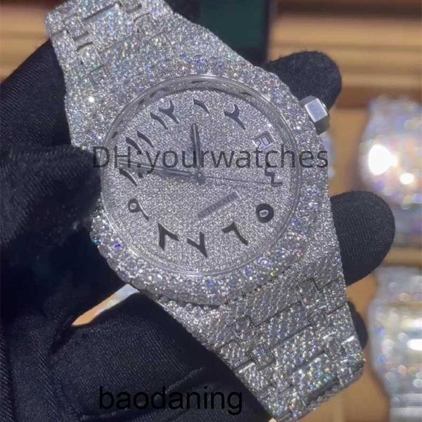 Bewegung Luxus AP Mens Uhren Watch für Männer vereisere Uhr MOISSANITE Uhr Mechanische automatische Designer -Uhren hochwertige Diamant Uhren Montre T8 Cy