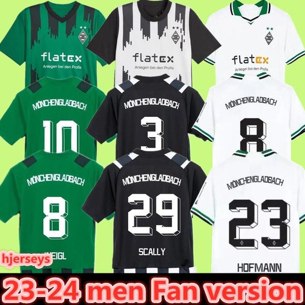 23 24 Borussia Monchengladbach Futbol Formaları Hayranları Oyuncu Sürüm 2023 Home Gladbach Neuhaus Eledi Plea Zakaria Ginter Weigl Thuram Erkek Çocuk Kiti Foootball Gömlekleri
