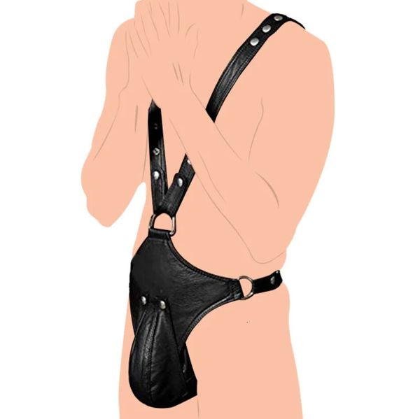 Bondage bolsa destacável pássaro ninho cinta homens escravo roupas sexy bondage tanga lingerie galo gaiola erótico brinquedos sexuais 231121