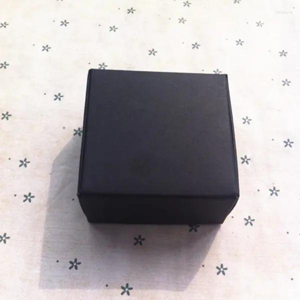 Envoltório de presente 100 pçs/lote 17 tamanho preto caixas de aeronaves artesanais caixa de embalagem de sabão jóias/bolo/artesanato/papel de armazenamento de doces