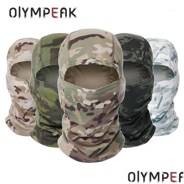 Cappellini da ciclismo Maschere Camouflage tattico Clava Fl Sciarpa Maschera Escursionismo Caccia Esercito Bici Militare Testa Er Cap Drop Delivery Sport Out Dhgpl