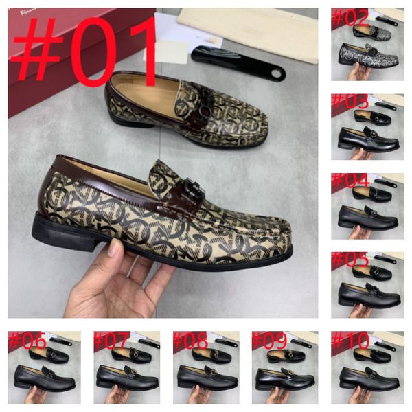 15 Style Luxury Trend paillettes scarpe da uomo Mocassini di lusso con motivo coccodrillo Designer di fascia alta Scarpe da guida in vera pelle scarpe da festa Mocassini taglia 38-46