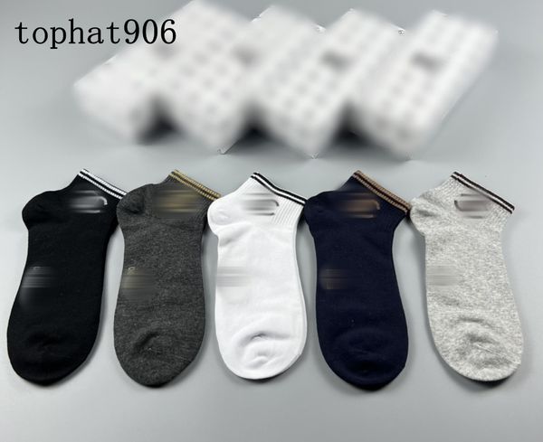 2023 Designer-Socken für Herren und Damen, fünf Paar luxuriöse Sport-Frühlings- und Sommer-Explosionsmodelle, Briefdrucksocken, hochwertige Baumwolle mit Box M1