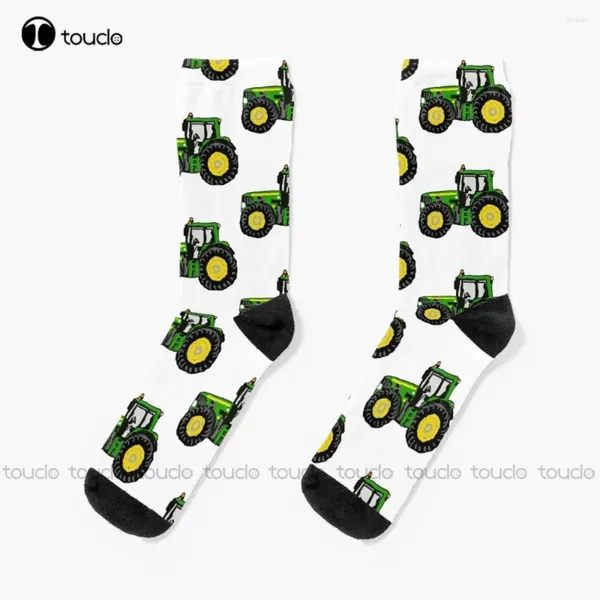 Damensocken, Traktorsocken, Stiefel, personalisierbar, Unisex, Erwachsene, Teenager, Jugendliche, 360°-Digitaldruck, Hd, hohe Qualität, lustig