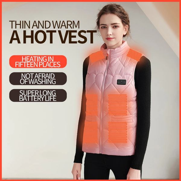 Roupa íntima térmica feminina colete tendência feminina inverno prevenção de frio e aquecimento roupas de aquecimento com controle remoto inteligente colete de serviço de aquecimento 231122