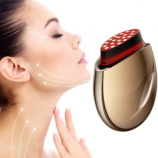 Dispositivi per la cura del viso Apparecchiatura di bellezza ionica Massaggio portatile domestico Strumento RF wireless Mini EMS 231121