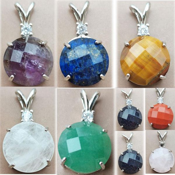 Colares pendentes de cristal de aventurina lazúli lazuli tigre olho jaspe azul areia redonda bead wb1062