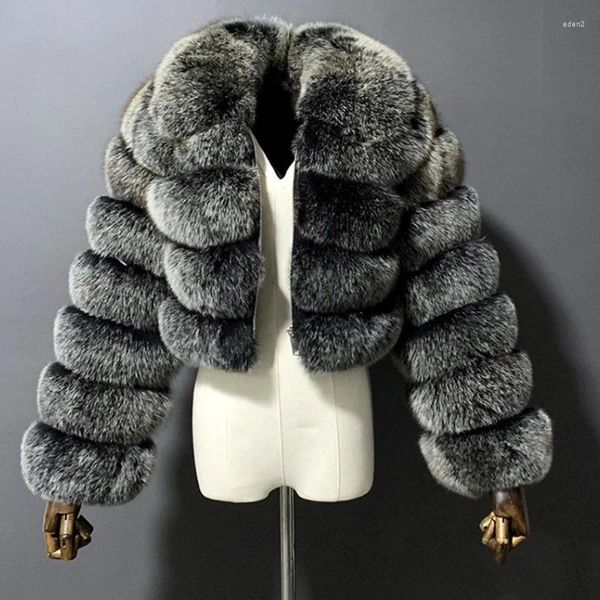 Женские меховые женские укороченные искусственные пальто на молнии, зимние куртки высокого качества, пушистое короткое пальто, модные топы, уличная одежда