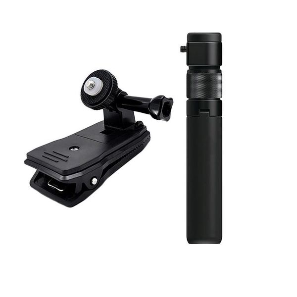 Tripés Rotating Time Selfie Stick Titular Tripé Monopé para Insta360 One X Backpack Clip X / Evo Action Camera Drop Delivery Câmeras Ph Dhrmh