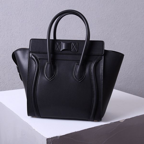 Luxus-Tasche, Designer-Handtasche, Designer-Einkaufstasche, Luxus-Einkaufstasche, klassische Handtasche, echtes Leder, Lächeln-Gesicht, Trapez-Umhängetasche, zwei Größen für Ihre Wahl, Brieftasche bag321