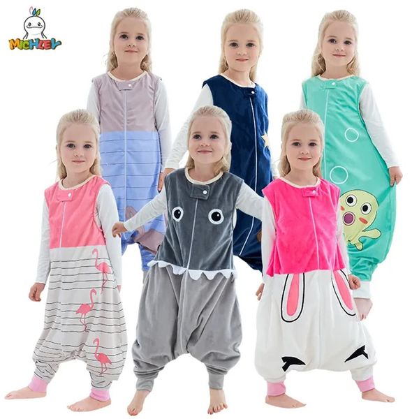 Pyjamas MICHLEY Halloween Cartoon Baby Schlafsack Sack Ärmellos Winter Tragbare Decke Schläfer Nachtwäsche Für Mädchen Junge 1 6T 231122