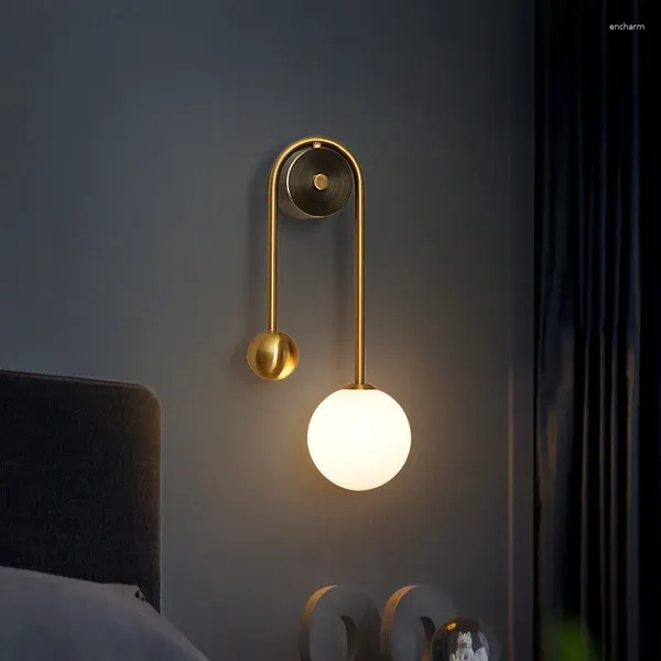 Lampada da parete moderna in ottone bianco vetro G9 lampadina oro nero rame applique goccia per camera da letto salotto scale illuminazione corridoio