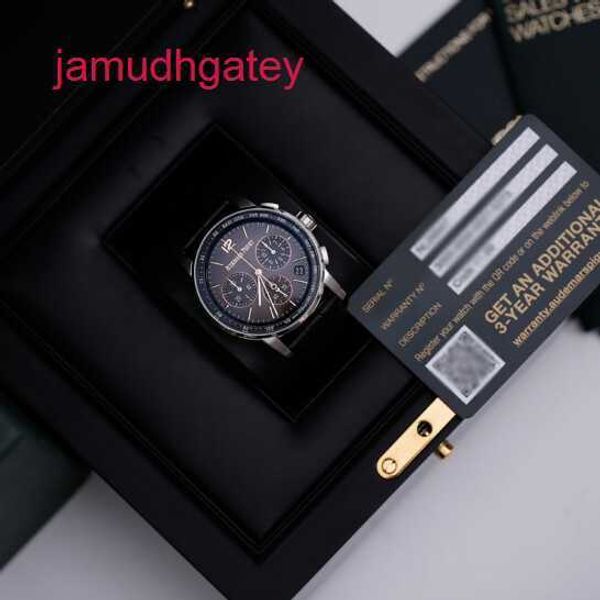 Ap Swiss Luxusuhr 26393cr Herrenuhr, Roségoldgehäuse, Platin-Kreis-Timing, automatische Maschinen, berühmte Schweizer Uhr, Uhr, Datumsanzeige, luxuriöses komplettes Set mit einem Durchm