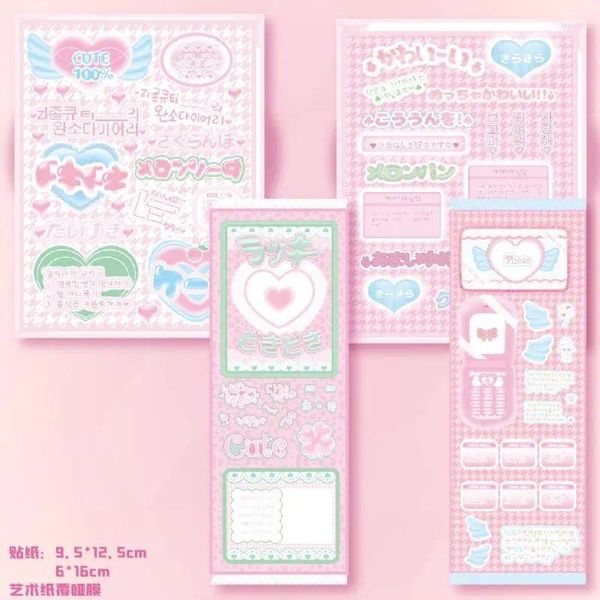 Confezione regalo Corea Ins Pink Cute Soda Dialog Box Goo Card Adesivo Scrapbook fai da te Custodia per telefono Decorazione Diario Piano felice