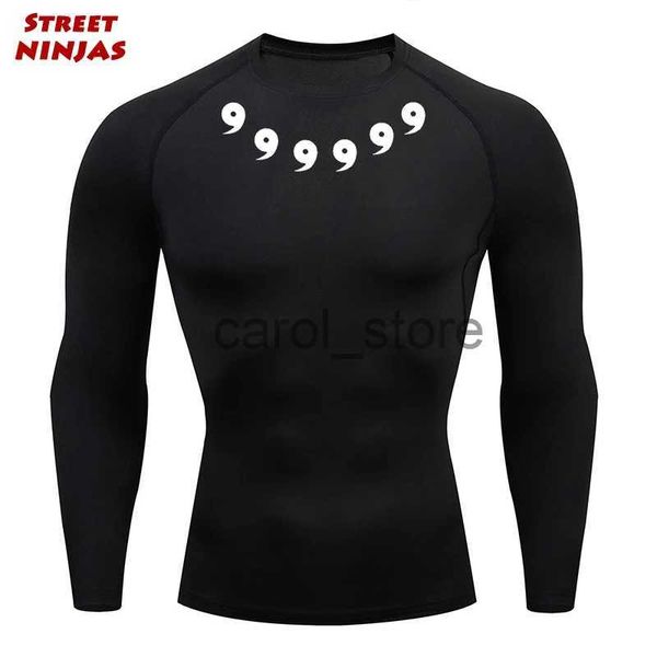 Herren-T-Shirts, Anime-Druck, Kompressionsshirts für Männer, sportlich, schnell trocknend, Rashguard, langärmelig, Basisschicht, für Fitnessstudio, Workout, Fitness, Unterhemden, Tops, J231121