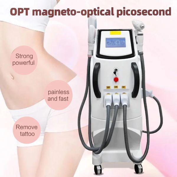 Cura della pelle con fotoni magneto-ottici 360 Depilazione di tutto il corpo 4 in 1 Lavatrice per tatuaggi di tutti i colori OPT + Picosecond + RF Tonificazione della pelle Lifting del viso Salone