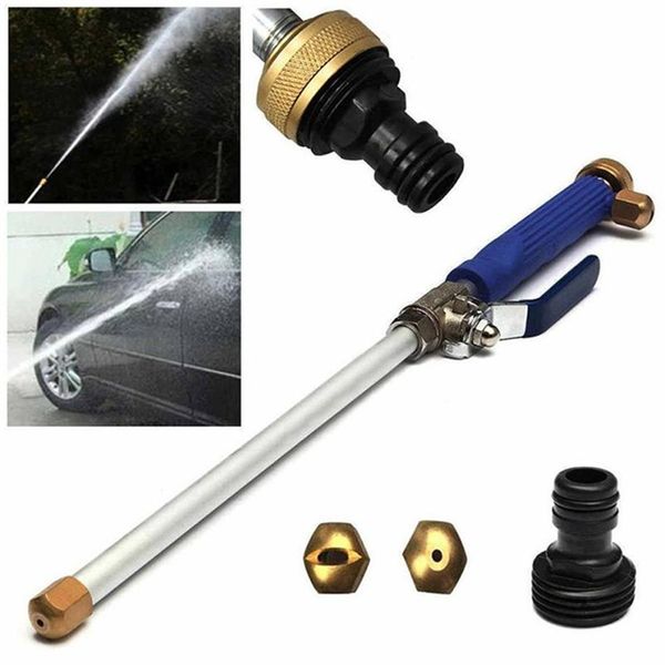 Tubo de lavagem de liga Mangueira Carro de alta pressão Power Water Jet Washer Spray Bico Gun com 2 dicas de spray Cleaner Rega Lawn Garden Y2002756