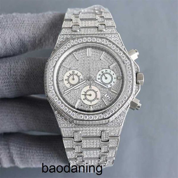 Uhr Diamant Uhren Quarzwerk 42mm Saphir Wasserdicht Mode Männer Armband Männer Casual Montre De Luxe Rm6z cy