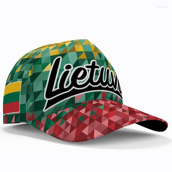 Ball Caps Lithuania Baseball бесплатно 3D Имя Имя Команда Литовская логотип LT HAT LT