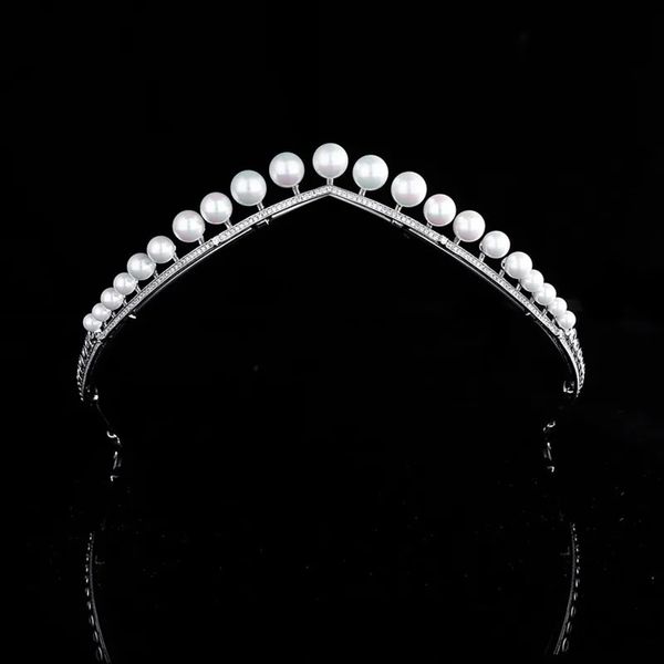 Hochzeit Haarschmuck Perle Zirkon Braut Hochzeit Krone Koreanischer Stil Einfaches Haarband Haarschmuck Hochzeit Kopfschmuck Zubehör HQ0293 231121