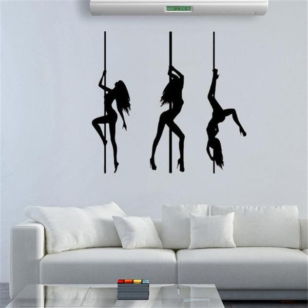 Adesivi murali Pole Dancing Carta da parati Sport Decalcomania impermeabile revocabile per soggiorno Camera da letto murale Dw50591922