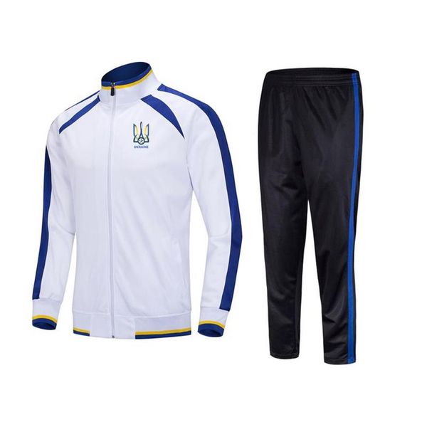 Associação ucraniana de futebol masculino treino adulto ao ar livre jogging terno jaqueta manga longa esportes futebol suit308y