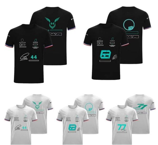 F1 Racing T-shirt Camisa de manga curta da equipe de verão masculina e feminina com o mesmo personalizado