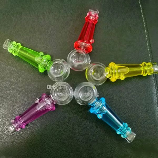 Glycerin-Spulenglaspfeife ohne Logo 4,5-Zoll-Rauchwasserpfeifen Freezable Dab Oil Rig Bongs LL