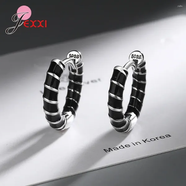 Orecchini a cerchio moda colorati aperti gioielli in argento sterling 925 per le donne ragazze regalo di nozze Top vendita