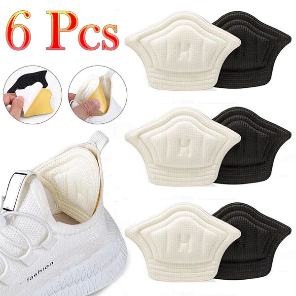 Acessórios para peças de sapatos 6pcs Insolos de remendo almofadas de calcanhar para sapatos esportivos alívio da dor anti -calwear Péfixado de tamanho ajustável Protetor de adesivo traseiro Cushion Insole 230421