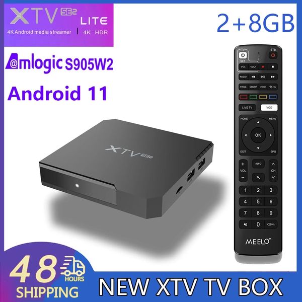Новый Smart TV Box XTV SE2 Lite Xtream Codes STALKER Android 11 Amlogic S905w2 4K Медиаплеер 2 ГБ 8 ГБ