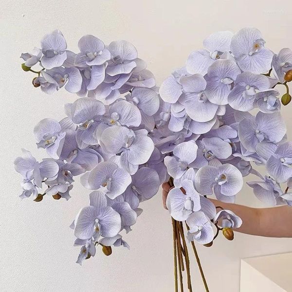 Fiori decorativi 95 cm fiore artificiale 10 grandi orchidee farfalla decorazioni per matrimoni multicolore