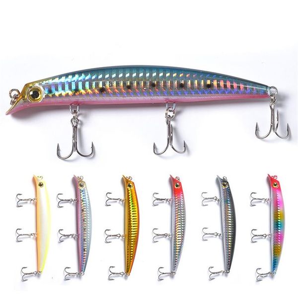 1pc popper Fishing Lure 12cm 15g isca esca dura artificiale 3D Occhi Treble Hook wobblers galleggianti Minnow Crankbait pesca affrontare T19227p