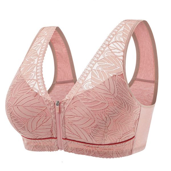 BHs Push-Up-BH für Damen, Spitze, ohne Bügel, Verschluss vorne, Sport-BH, einfarbig, Spitze, Weste, Dessous, Damen, Unterwäsche, BH 230421