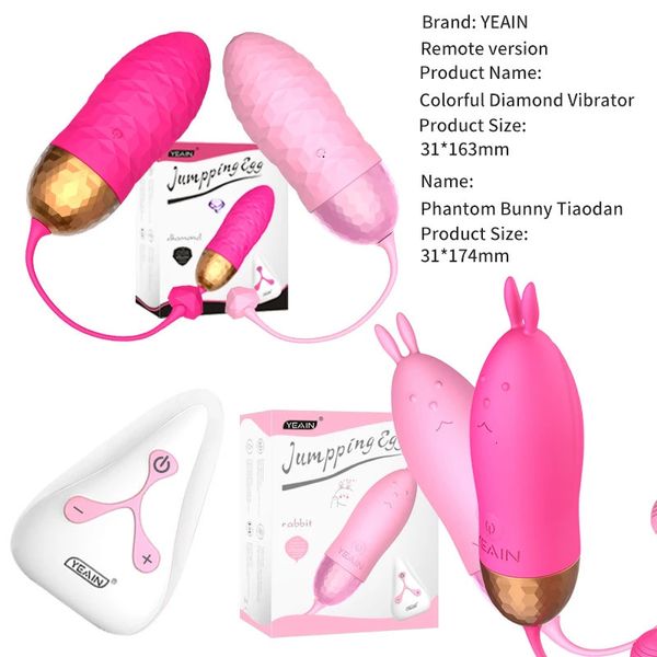 Vibradores 10 velocidade sem fio controle remoto vibrador feminino clitóris estimulação mini coelho vibrando saltando ovos brinquedos sexuais para mulheres 231121