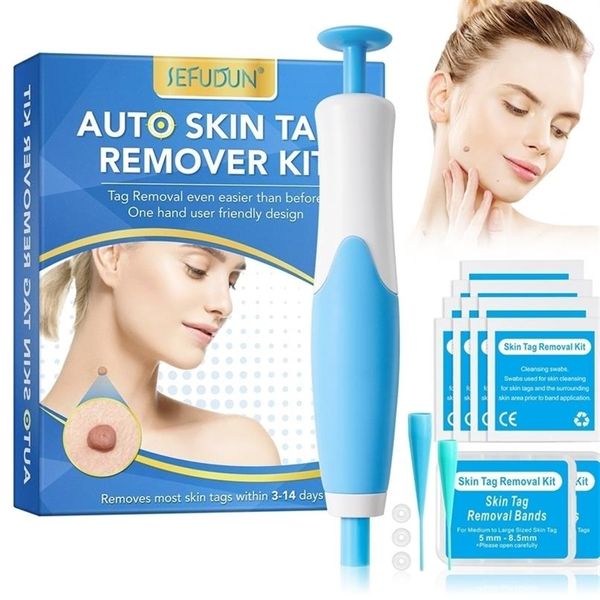 Gesichtspflegegeräte 2 IN 1 Auto Skin Tag Remover Kit Mikroentfernungsgerät Adult Mole Stain Wart Care Pen Set 221025318D