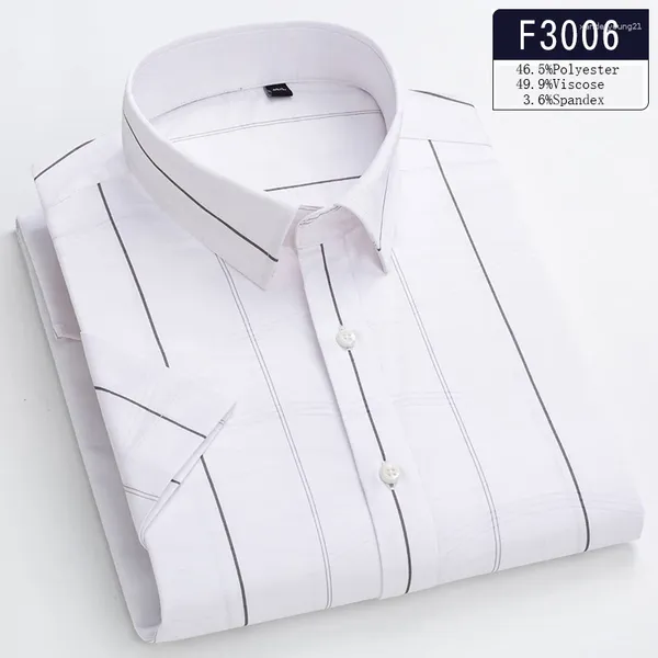 Camicie casual da uomo in camicia di lusso Qulity manica corta estiva per uomo abiti elastici hawaiani sottili formali slim fit in seta