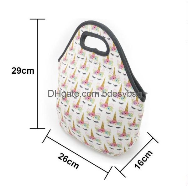 Borse portaoggetti Borsa da pranzo in neoprene per softball all'ingrosso Borsa per alimenti più fresca Accessori per la squadra La borsa può essere ricamata Lx373 Consegna a goccia H Dh46E