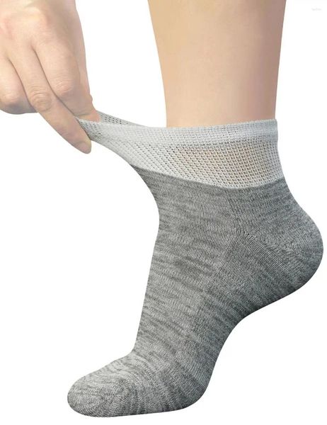 Kadınlar SOCKS Yomandamor Kadınlar 5 Çift Bambu Düşük Kesim Diyabetik/Yastık tabanı ve Sakinsiz Ayak Li Boyut