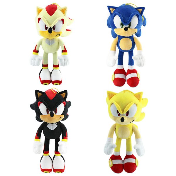 Fabrika Toptan 4 Stil 33cm Hedgehog Sonic Peluş Oyuncak Animasyon Film Çevresel Bebek Çocuk Hediyeleri