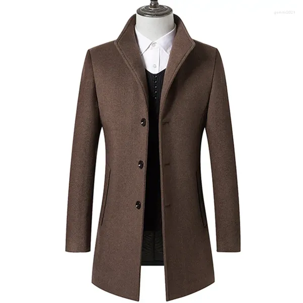 Мужские шерстяные модные шерстяные пальто для отдыха, куртки, осень-зима, мужской плащ с толстыми лацканами, кашемировый плащ, ветровка