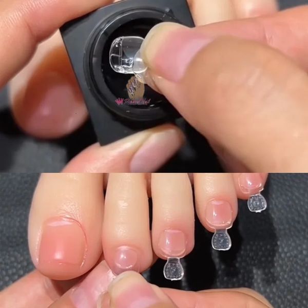 Kunstnagels Pedicure Zachte gel Helder Volledige tipdekking Teennageltips 550 stks / doos Gemakkelijk aan te brengen Druk op nepnagels Tool 231121