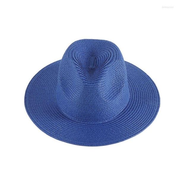 Hüte mit breiter Krempe Frühsommer Mode Reise Damen Strohhut Paar Jazz Herren Allgleiches Sonnenschutz UV-Schutz Sonne Großhandel