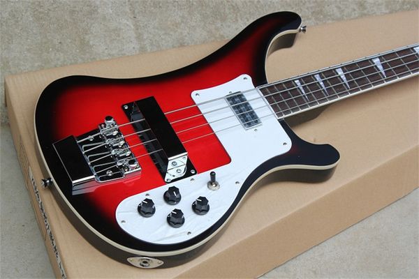 Custom 4003 Rick 4 Strings Bass Guitar Red Burst Electric Bass Top Caffence Южнокорейский импортированный аксессуары бесплатная доставка