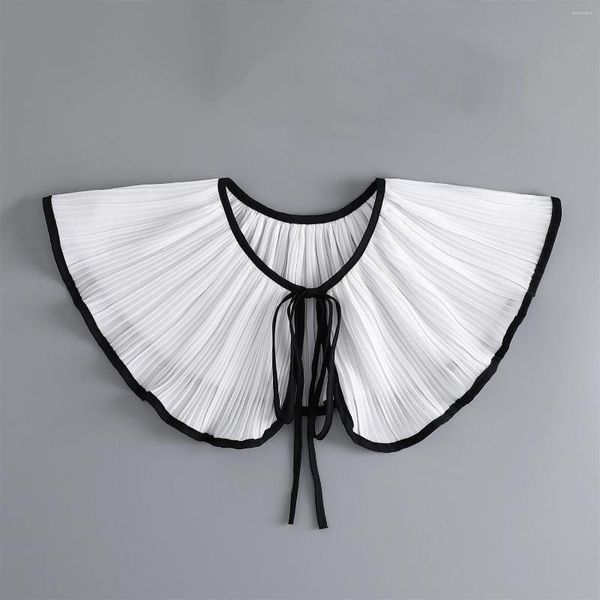 Fliegen Koreanischen Stil Gefälschte Kragen Für Frauen Bowknots Hemd Abnehmbare Kragen Einfarbig Revers Bluse Top Fuax Cols Falsche