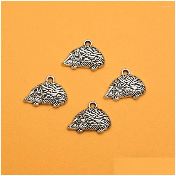 Charms Charms 20 Teile/los 14X20Mm Antik Silber Vergoldet Tiere Igel Anhänger Für DIY Schlüsselbund Schmuck Machen Liefert Zubehör Dro Dheud