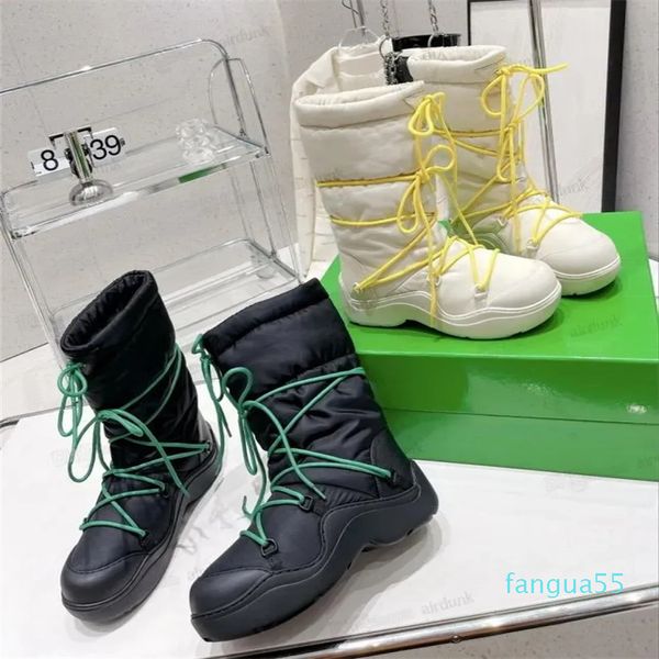 ботинки Ботильоны на плоской подошве со шнуровкой Черно-белые Зеленые дизайнерские ботильоны Нейлоновые водонепроницаемые дышащие кроссовки